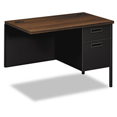 HON Metro Classic Workstation Return, Right, 42w x 24d, Columbian Walnut/Black HONP3235RZP