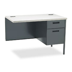 HON Metro Classic Workstation Return, Right, 42w x 24d, Gray Patterned/Charcoal HONP3235RG2S