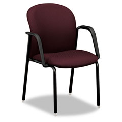 HON Mirus Series Guest Chair with Arms, Wine Fabric Upholstery HONMA107NT69