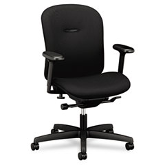 HON Mirus Series Low-Back Synchro-Tilt Chair, Black Fabric Upholstery HONMA106NT10