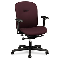 HON Mirus Series Low-Back Synchro-Tilt Chair, Wine Fabric Upholstery HONMA106NT69
