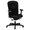 HON Mirus Series Mid-Back Synchro-Tilt Chair, Black Fabric Upholstery HONMA103NT10
