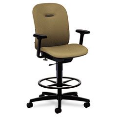 HON Mirus Series Swivel Task Stool, Taupe Fabric Upholstery HONMA109NT26