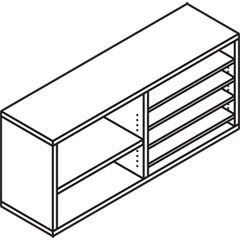 HON Modular Paper Management System, 35 x 9 3/4 x 15 3/4, Bourbon Cherry HONVN712XHH