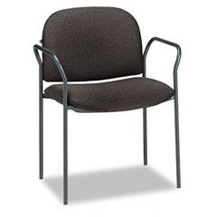 HON Multipurpose Stacking Arm Chairs, Black, 2/Carton HON4051AB10T
