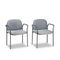 HON Multipurpose Stacking Arm Chairs, Gray, 2/Carton HON4051AB12T