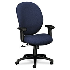 HON Unanimous High-Back Executive Chair, Navy Blue Fabric HON7602BW90T