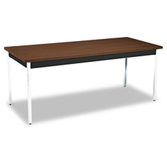 HON Utility Table, Rectangular, 72w x 30d x 29h, Columbian Walnut HONUTM3072ZPCHR
