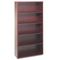 HON Valido 11500 Series Bookcase, 5 Shelves, 36w x 13-1/8d x 71h, Mahogany HON11555AXNN