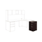 HON Voi Box/Box/File Support Pedestal, 16w x 20d x 28-1/2h, Mahogany HONVSP20XN