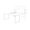 HON Voi Rectangular Worksurface, 42w x 20d, Silver Mesh HONVTR42AB