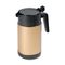 Hormel Poly Lined Carafe, Wide Mouth w/Snap-off Lid, 40 oz., Capacity, Black/Gold HOR4924