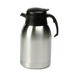 Hormel Stainless Steel Lined Vacuum Carafe, 1.9 Liter, Satin Finish/Black Trim HORSVC190