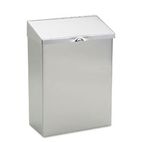 Hospital Specialty Co. Wall Mount Convertible Sanitary Napkin Receptacle, 8 x 4 x 11, Stainless Steel HOSND1E