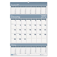 House of Doolittle Bar Harbor Wirebound Three-Months-per-Page Wall Calendar, 12 x 17, 2012 HOD342