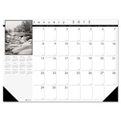 House of Doolittle Black-and-White Photo Monthly Desk Pad Calendar, 22 x 17, 2011-2012 HOD122