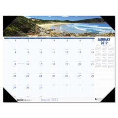 House of Doolittle Coastlines Photographic Monthly Desk Pad Calendar, 18-1/2 x 13, 2012 HOD1786