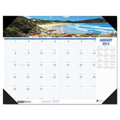 House of Doolittle Coastlines Photographic Monthly Desk Pad Calendar, 22 x 17, 2012 HOD178