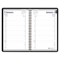 House of Doolittle Daily Appointment Book, 15-Minute Apppointments, 5 x 8, Black, 2012 HOD28802