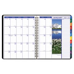House of Doolittle Earthscapes Weekly/Monthly Planner, 8-1/2 x 11, Black, 2012 HOD273