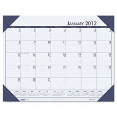 House of Doolittle EcoTones Ocean Blue Monthly Desk Pad Calendar, 22 x 17, 2012 HOD12440