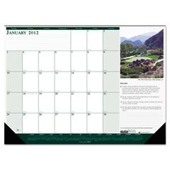 House of Doolittle Golf Courses Photographic Monthly Desk Pad Calendar, 22 x 17, 2012 HOD196