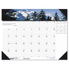 House of Doolittle Mountains of the World Photographic Monthly Desk Pad Calendar, 18-1/2 x 13, 2012 HOD1766