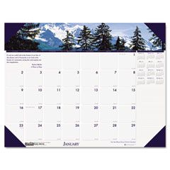 House of Doolittle Mountains of the World Photographic Monthly Desk Pad Calendar, 22 x 17, 2012 HOD176
