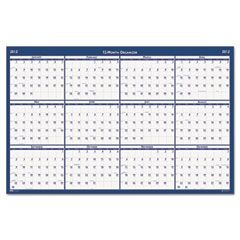 House of Doolittle Poster Style Reversible/Erasable Yearly Wall Calendar, 24 x 37, 2012 HOD396
