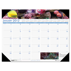 House of Doolittle Sea Life Photographic Monthly Desk Pad Calendar, 22 x 17, 2012 HOD193