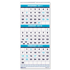 House of Doolittle Three-Month Format Wall Calendar, 12-1/4 x 27, 2012 HOD3640