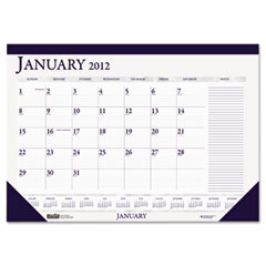 House of Doolittle Two-Color Monthly Desk Pad Calendar w/Large Notes Section, 18-1/2 x 13, 2012 HOD1646