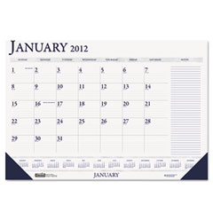 House of Doolittle Two-Color Monthly Desk Pad Calendar w/Large Notes Section, 22 x 17, 2012 HOD164