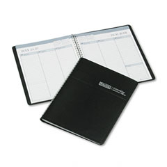 House of Doolittle Weekly Appointment Book, Ruled w/o Appointment Times, 6-7/8 x 8-3/4, Black, 2012 HOD25802