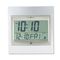 Howard Miller Radio Control TechTime II LCD Wall/Table Alarm Clock, Silver MIL625236