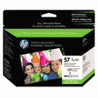 HP 57 Series Ink Cartridge Photo Value Pack w/100 Glossy 4 x 6 Sheets HEWQ7926AN