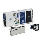 HP C4820A (HP80) Printhead & Cleaner, Black HEWC4820A