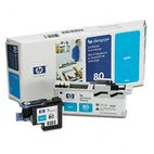HP C4821A (HP80) Printhead & Cleaner, Cyan HEWC4821A