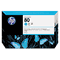 HP C4872A HP 80 Ink Cartridge, 175ml, Yld 2200 Pages, CYN