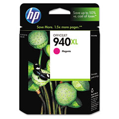 HP C4908AN (HP 940XL) High-Yield Ink, 1400 Page-Yield, Magenta HEWC4908AN