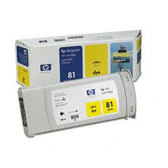 HP C4933A (HP 81) Ink, 1000 Page-Yield, Yellow HEWC4933A