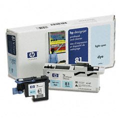 HP C4954A (HP81) Printhead & Cleaner, Light Cyan HEWC4954A