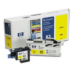 HP C4963A (HP83) UV Printhead & Cleaner, UV Yellow HEWC4963A