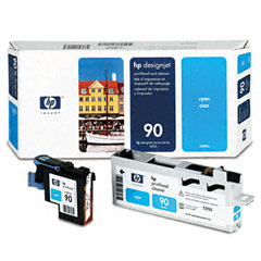 HP C5055A (HP90) Printhead & Cleaner, Cyan HEWC5055A