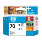 HP C9404A (HP70) Printhead, Matte Black/Cyan HEWC9404A