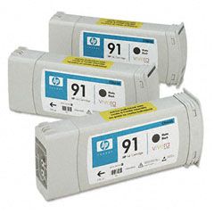 HP C9480A (HP 91) Ink, 3/Pack, Black HEWC9480A