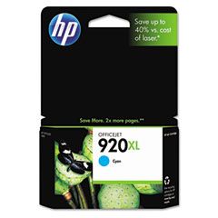 HP CD972AN (HP 920XL) High-Yield Ink, 700 Page-Yield, Cyan HEWCD972AN