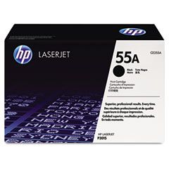 HP CE255A (HP 55A) Smart Toner, 6000 Page-Yield, Black HEWCE255A