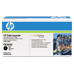 HP CE264X Toner, 17000 Page-Yield, Black HEWCE264X