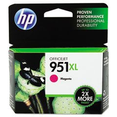 HP CN047AN140 (HP 951XL) High-Yield Ink, 1500 Page-Yield, Magenta HEWCN047AN140